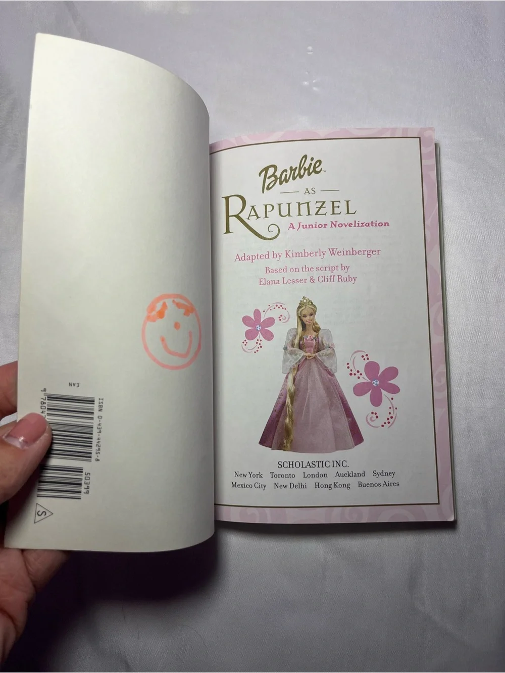 Vintage 2002 Barbie as Rapunzel Chapter Book PB 1st Edition Scholastic Princess